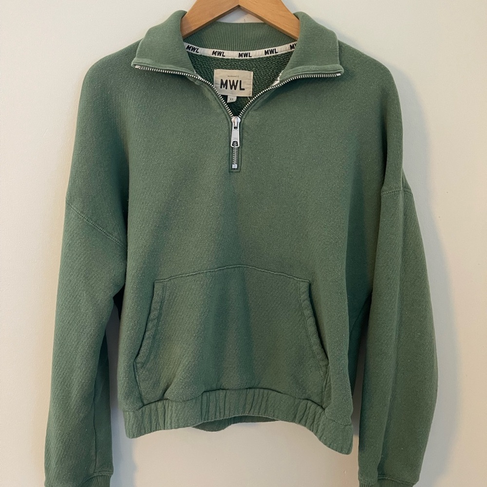 Madewell MWL Quarter Zip Sweatshirt